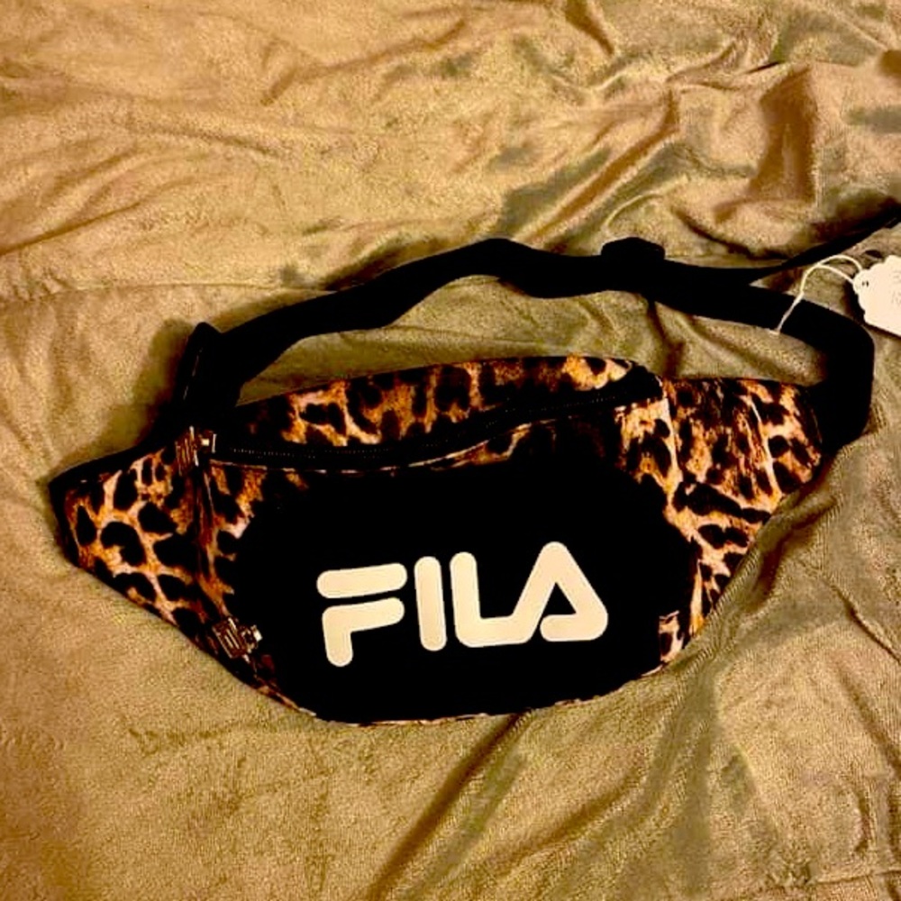 Leopard print Fila fanny pack